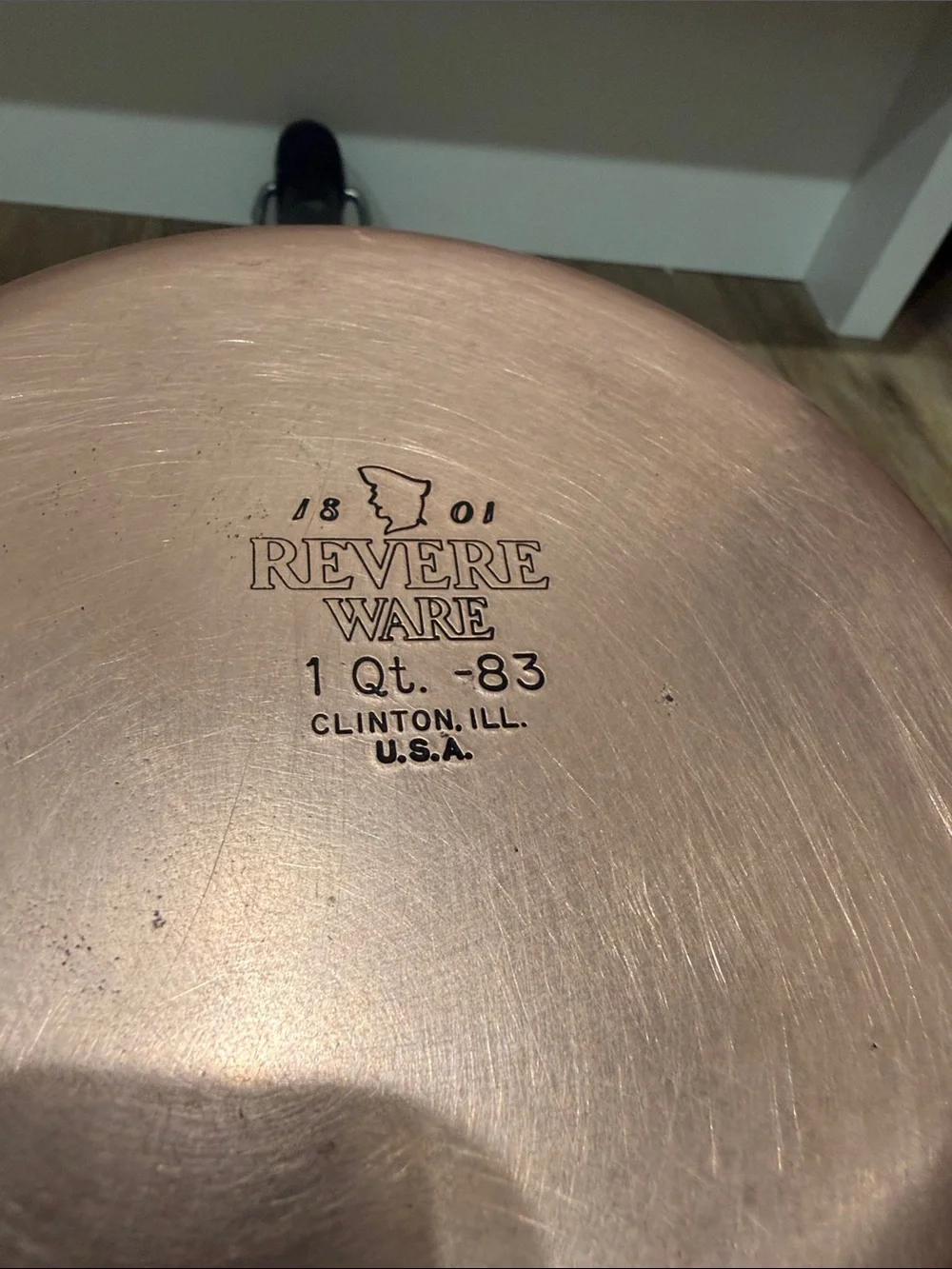 1983 Revere ware  1-Quart Saucepan - Classic Copper Finish No lid